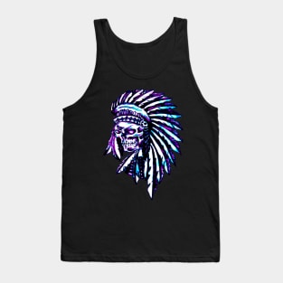 Native American Indian Skull Headdress Tank Top